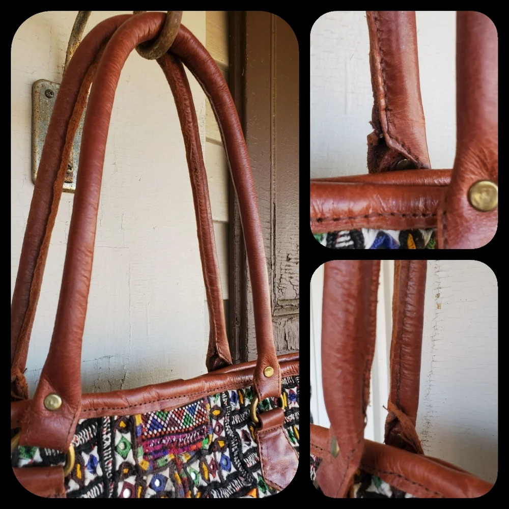 Artisan Banjara zari Boho Embroidered bag Handmade Patchwork Repurposed
